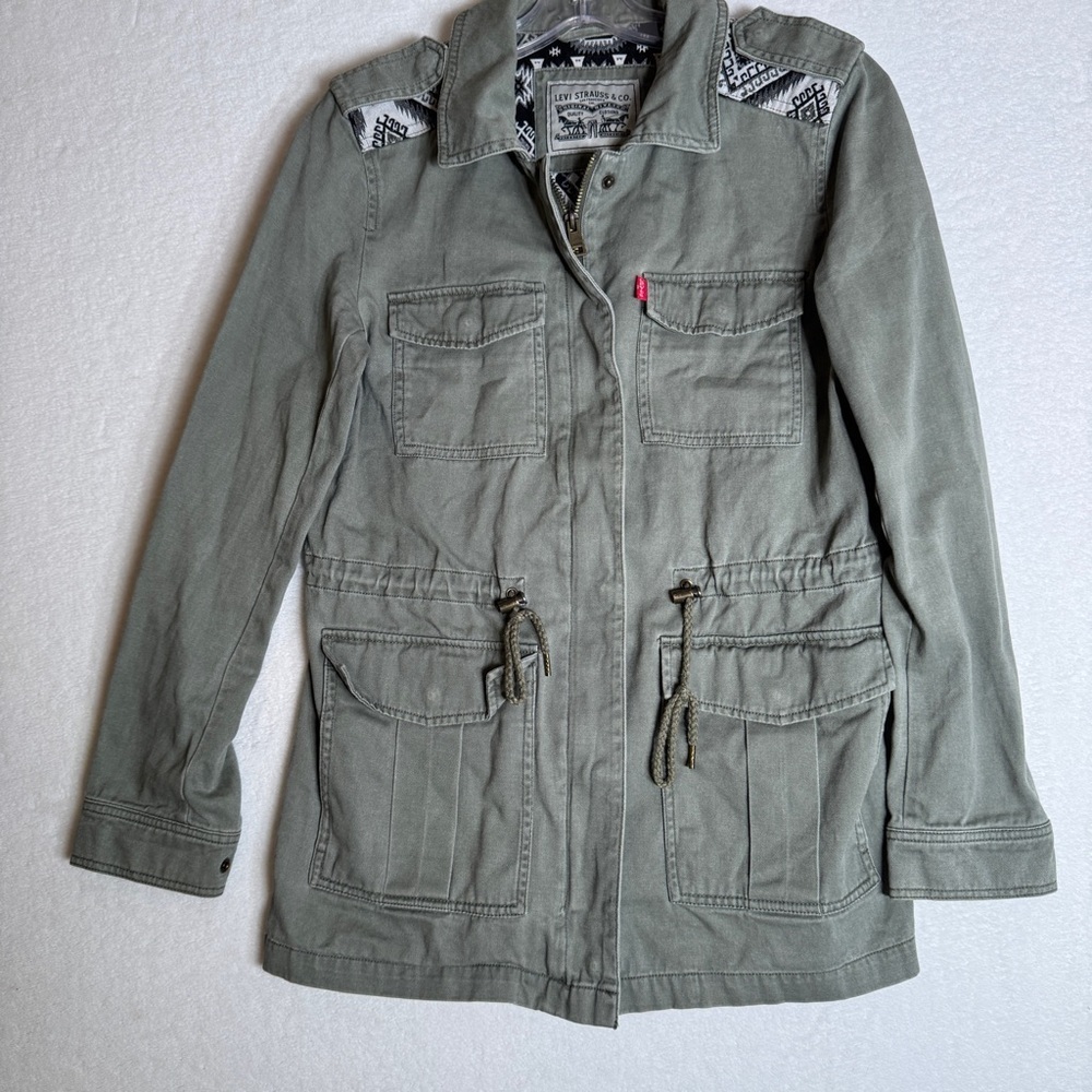 Levi's Jacket aztec cargo military green for Women #2761-1